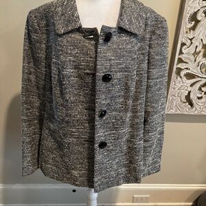 Pretty Plus size grey/black Kasper plus size blazer.  Gently worn twice.